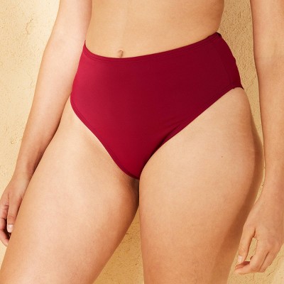 Women's High Waist High Leg Cheeky Bikini Bottom - Shade & Shore™