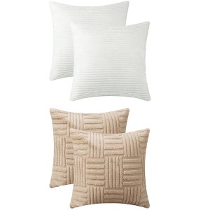 REGALWOVEN 4 Pcs Modern Couch Sofa Home Throw Pillow Covers 18" x 18" - 1 of 4