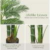 Artificial Golden Cane Palm Tree, Pre Potted Tropical Palm Tree Uv Resistant Fake Plant for Home Decor Office House Ourdoor Indoor,2 Pack - 3 of 4
