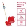 Little Giant Easy Scoop Pet Lodge Outdoor Pooper Scooper for Dog or Puppy Waste Removal with Durable Wooden Handle and Basket, Red - 4 of 4