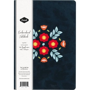 Denik Lined Journal Layflat with Ribbon Page Marker - Evelyn: Leather Hard Cover, Narrow Ruled, 5.75 x 8.25 Inches, 144 Pages - 1 of 4