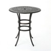 ACEPANO 37 in. W Grid Design Side Table with Lightweight Aluminum Frame & Umbrella Hole for Indoor & Outdoor-Gray - 2 of 4