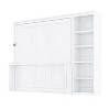 ModernLuxe Queen/Full Size Murphy Bed Wall Bed Frame, Wooden Storage Cabinet Bed with Desk and Bookshelf - 4 of 4