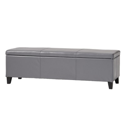 NicBex Modern 51.25" Storage Bench Wood Accent Stools with Cushioned Top for Bedroom and Entryway