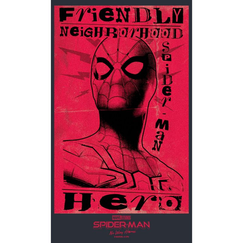 Men's Marvel Spider-Man: No Way Home Friendly Neighborhood Hero Red T-Shirt, 2 of 4