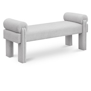Meridian Furniture,Stefano Polyester Fabric Bench - 1 of 4