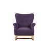 Velvet High Back Rocking Chair for Nursery with Padded Seat - 3 of 4