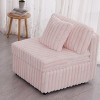 44.9" Modular Upholstered Single Sofa with Wide Armrests and Plush Foam Cushion for Bedroom or Living Room-Cuddlewood - 3 of 4