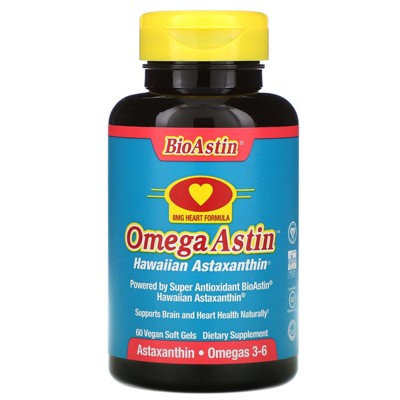 Nutrex Hawaii OmegaAstin, Hawaiian Astaxanthin, 60 Vegan Soft Gels, Dietary Supplements