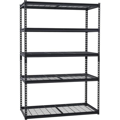 Mental Garage Shelving, 48" L x 18" W x 72" H, 5 Tier Adjustable Storage Shelves, 2500lbs Load Capacity  for Garage, Basement, Warehouse