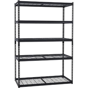 Mental Garage Shelving, 48" L x 18" W x 72" H, 5 Tier Adjustable Storage Shelves, 2500lbs Load Capacity  for Garage, Basement, Warehouse - 1 of 4