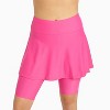 Calypsa Women's Plus Size Flared Mid-Thigh Swim Skirt With Bike Shorts - 4 of 4