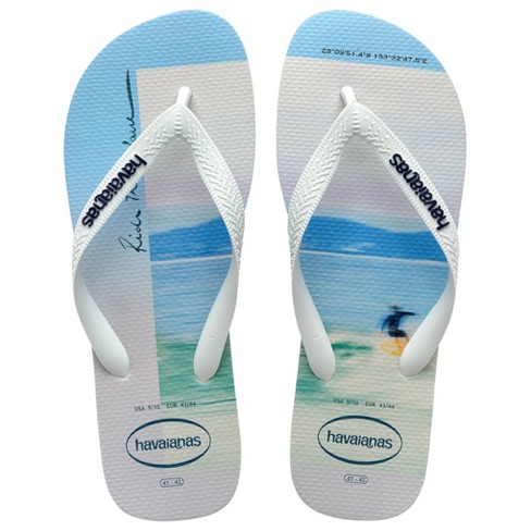 over het algemeen grootmoeder Perceptueel Havaianas Men's Hype Flip Flop Sandals - Day Surf, White/navy Blue, 13 :  Target