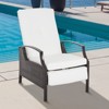 Aghana Digitals Outdoor Recliner Chair with 3 Recline Positions, Pop-Up Footrest, Hand-Woven PE - 2 of 4