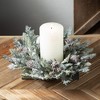 16.5"H Sullivans Artificial Frosted Pine Pinecone Christmas Accent Ring, Green-White, Indoor Christmas Decor - 3 of 3