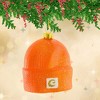 Cody Foster 3.0 Inch Hipster Beanie Knit Look Glittered Hat Tree Ornaments - 4 of 4