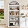 Arched Cabinet 71.6" Tall Kitchen Pantry, Farmhouse Storage Cabinet, Large Storage Pantry with Doors - 4 of 4