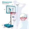 Gymax Adjustable Poolside Basketball Hoop System 3.8 to 4.4 Feet in Height - 4 of 4