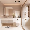 Rectangular Framed Tempered Glass Wall-Mounted Bathroom Vanity Mirror - 4 of 4
