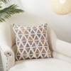 Saro Lifestyle Triangle Embroidered Pillow - Down Filled, 18" Square, Multi - 3 of 3