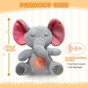 TITQWOP Elephant Breathing Stuffed Animal,Anxiety Relief Gray Sleeping Plush with Realistic Breathing Motion&Soothing Music Lights Portable Plushies - 2 of 4