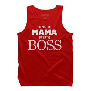 Men's Design By Humans They Call Me Mama But I'm the Boss By Shirz Tank Top - 1 of 2