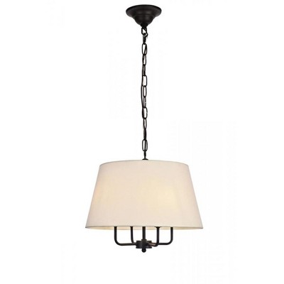 Elegant Lighting Maple Collection Pendant D17 H13.75 Lt:4 Black Finish