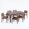 Christopher Knight Home McCullough Outdoor Acacia Wood 7 Piece Dining Set, Dark Brown - 2 of 4