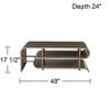 55 Downing Street Lucie Modern Industrial Rectangular Coffee Tables 48" x 24" with 2-Shelf Gray Brass Curving for Living Room Bedroom - 4 of 4
