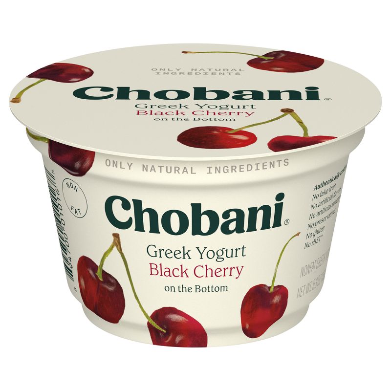 Chobani Black Cherry on the Bottom Nonfat Greek Yogurt - 5.3oz, 1 of 8