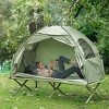 Aghana Digitals 2-Person Camping Cot Set with Inflatable Mattress, Sleeping Bag, Pillows, Foot Pump - 3 of 4