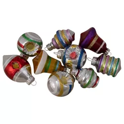 Northlight 9ct Silver and Gold Glass 2-Finish Glittered Christmas Ornaments 2.5"