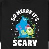 Men's - Monsters, Inc. - Mike and Sulley So Merry It's Scary Graphic Fleece Sweatshirt - image 2 of 4