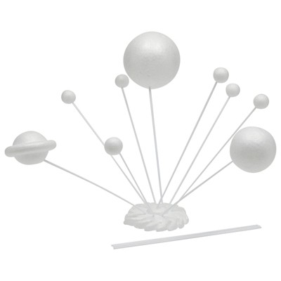 22 Piece 3D Solar System Model Kit with Foam Balls and Dowels