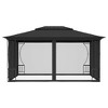 vidaXL Gazebo with Nets 9.8'x13.1'x8.7' Anthracite - 2 of 4
