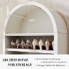 SinCiDo Arched Bookshelf, Modern Farmhouse Bookshelf Storage Cabinet w/Adjustable Shelves, Wood Bookshelf w/Open Display Shelf for Home Office - 2 of 4
