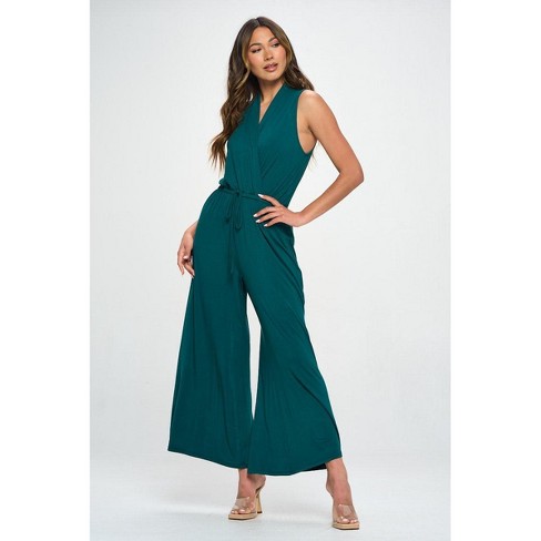 West K Women s Jillian Sleeveless Knit Jumpsuit X Small Hunter Green Target