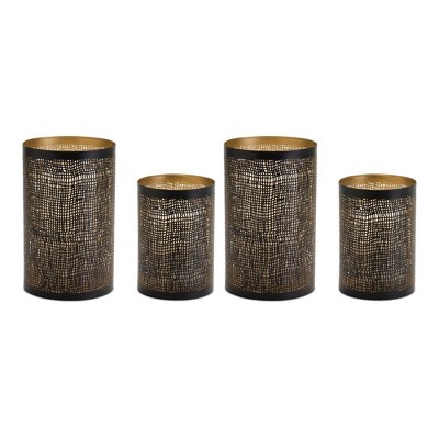 Melrose Abstract Metal Candle Holder (Set of 2)