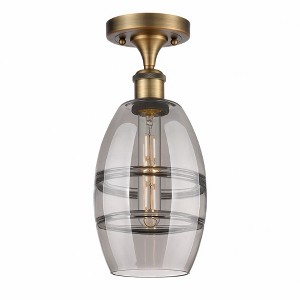 Vaz - 1 Light Semi-Flush Mount In Industrial Style-9.38 Inches Tall and 5.88 Inches Wide - 1 of 1