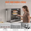 VEVOR Hot Box Food Warmer, 4-Tier Concession Warmer with Water Tray, 4 Pans, Glass Double-door and Adjustable Shelves - 4 of 4