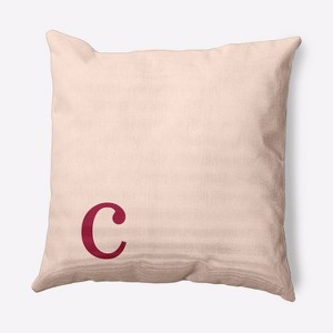 16"x16" Modern Monogram 'c' Square Throw Pillow - e by design - 1 of 3