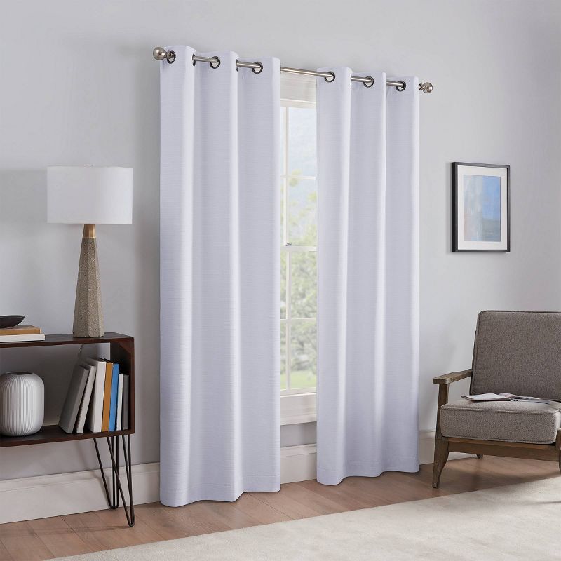 Set of 2 Talisa Absolute Zero and Draft Blocker Blackout Curtain Panels - Eclipse, 4 of 12