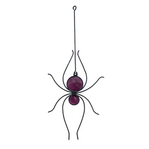 Transpac Resin Stained Glass Spider Figurine Halloween Black Tabletop Decor Unique Gift for Spooky Season Indoor Use - 1 of 1
