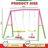 BABYYER Swing Set, Heavy-Duty A-Frame Metal Outdoor Swing Stand with 1 Saucer and 1 Belt Seat Backyard Playground Equipment for Kids & Adults - 4 of 4