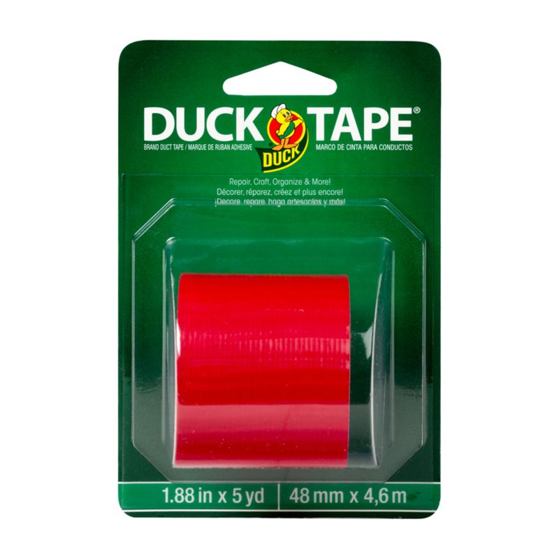 Duck 1.88 in. W X 5 yd L Red Solid Duct Tape, 1 of 2