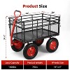 Steel Dump Utility Garden Cart, Metal Garden Cart with 180° Swivel Handle Cart and Removable Sides, for Outdoors, Gardening, Farms - 2 of 4