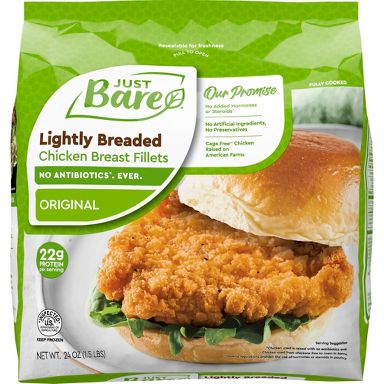 Just Bare Lightly Breaded Chicken Breast Fillets Frozen - 24oz