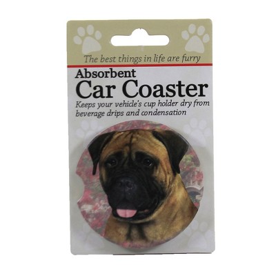 Car Coaster 2.5" Bullmastiff Car Coaster Absorbant Dog Pet E & S Pet  -  Coasters