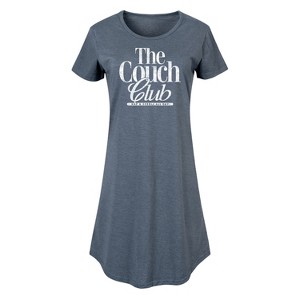 Women's - Instant Message - Couch Club Graphic T-shirt Dress - 1 of 4