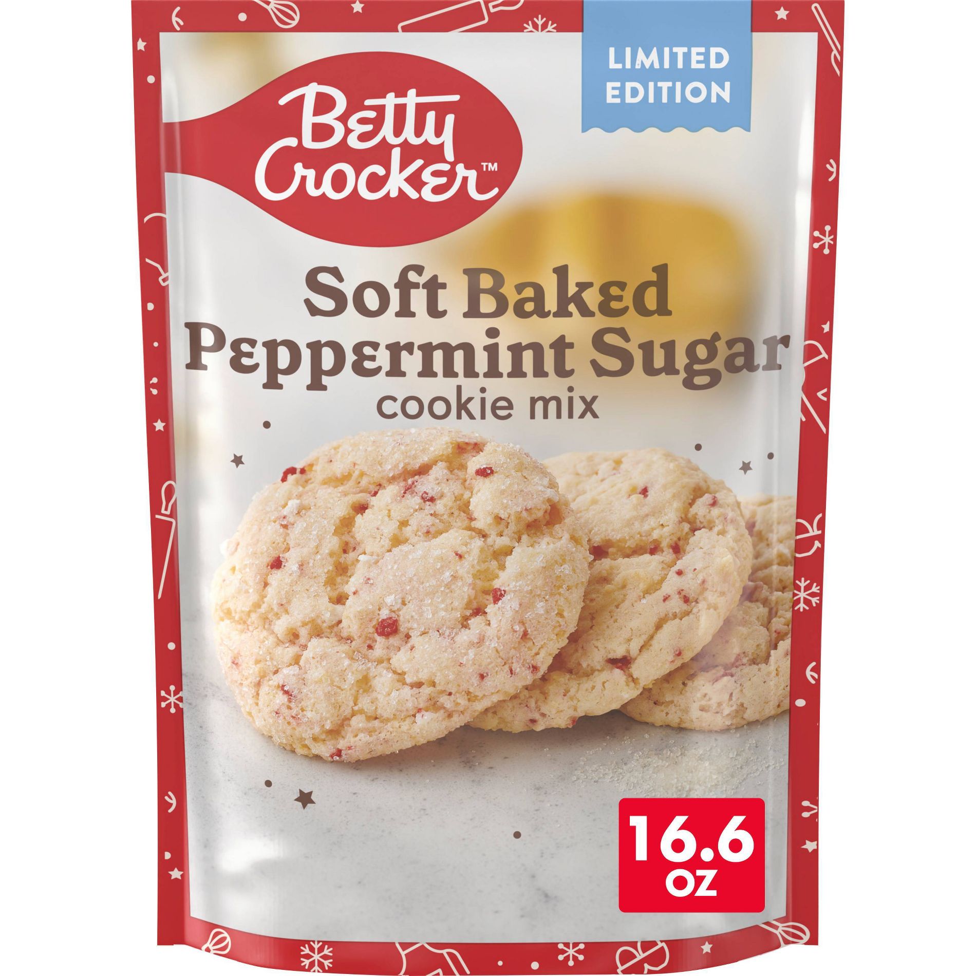 Betty Crocker Soft Baked Peppermint Sugar Cookie Mix - 16.6oz